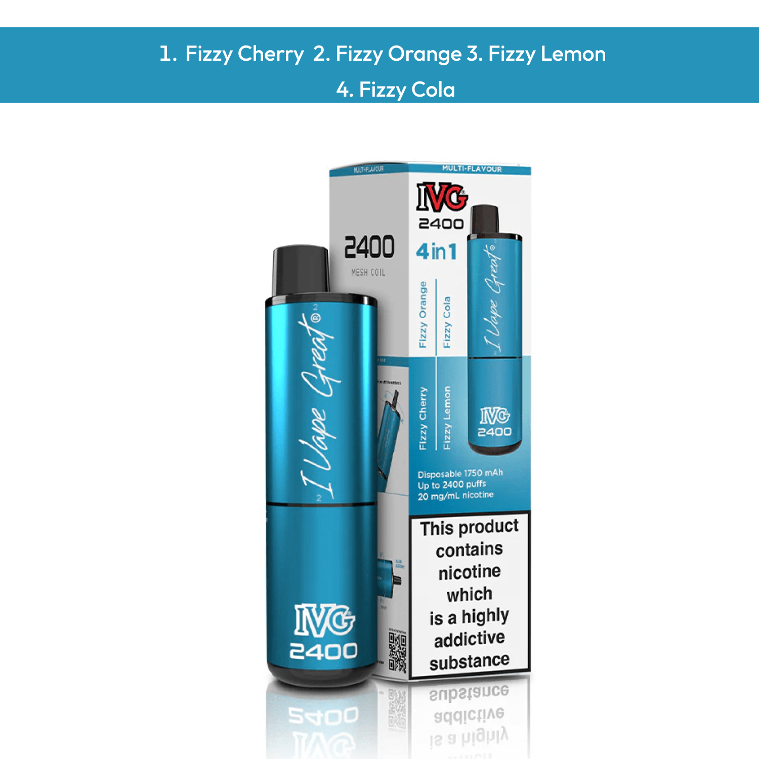 Ivg 4 in 1 2400 Puffs Fizzy Edition