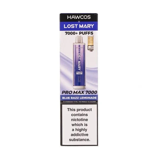 HAWCOS x Lost Mary Pro Max 7000 Puffs Pod Kit Now available at vape at door uk in cheap price.