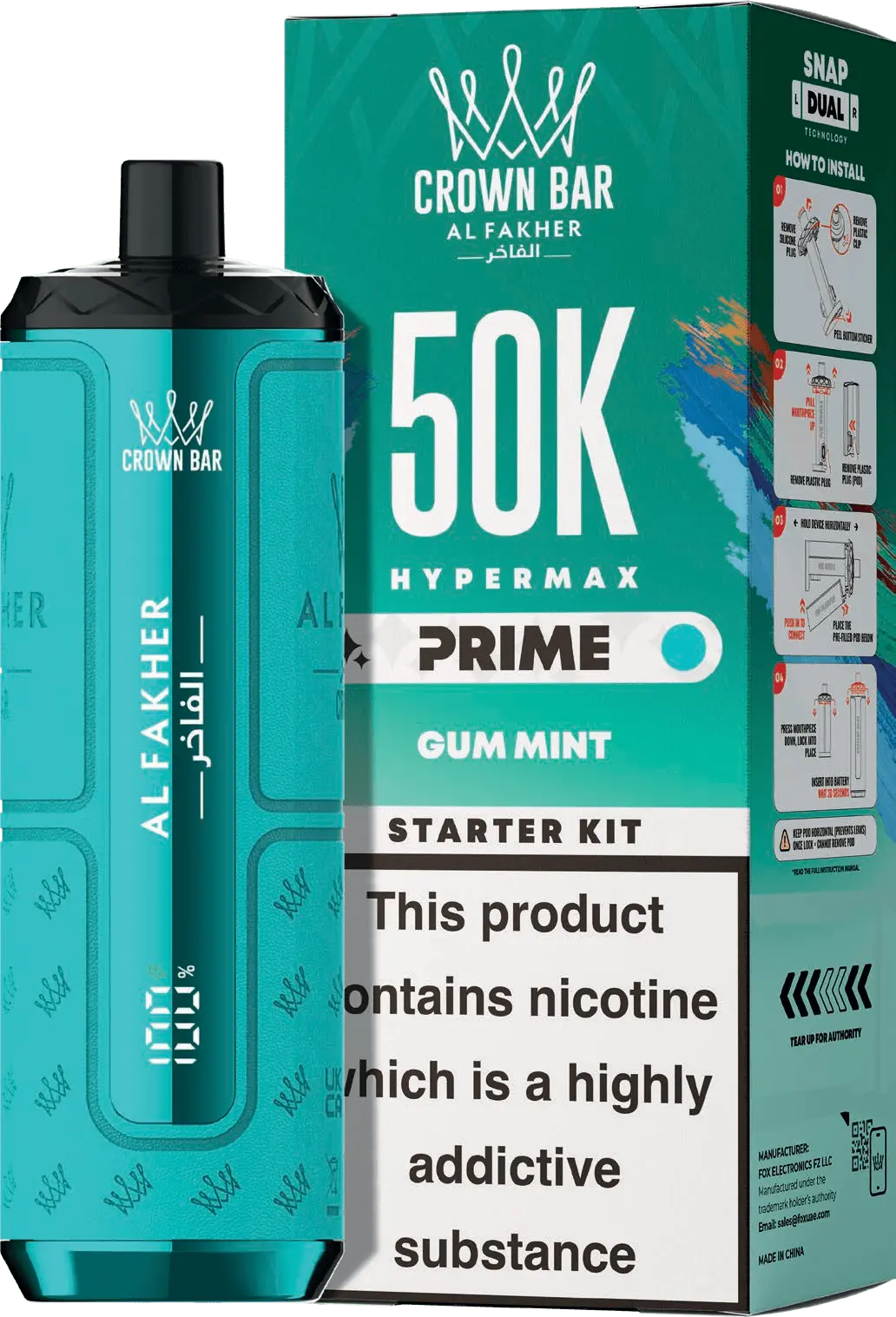 Al Fakher 50K Hypermax Prime Starter Kit (50,000 Puff)