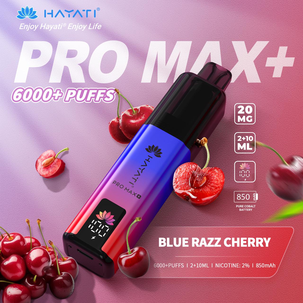 Hayati Pro Max+ Plus 6000 Blue Razz Cherry