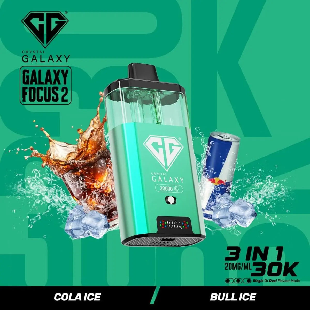 Box of 5 Crystal Galaxy Focus 2 30k 100% Authentic Vape At Door