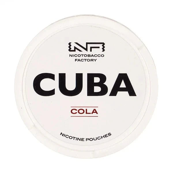 Nicotobacco Factory CUBA White Snus 16mg nicotine pouches with pricing information on a white background