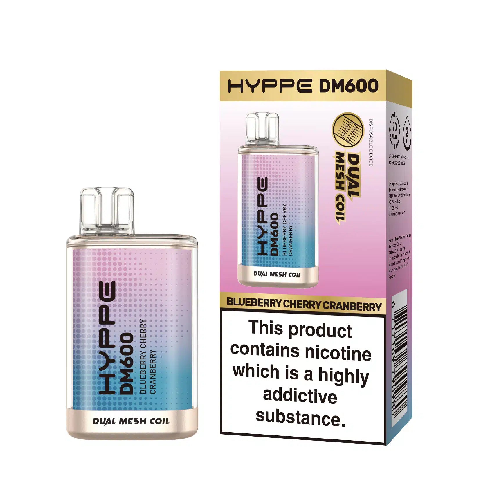 Hyppe DM 600 Disposable Vape 2%