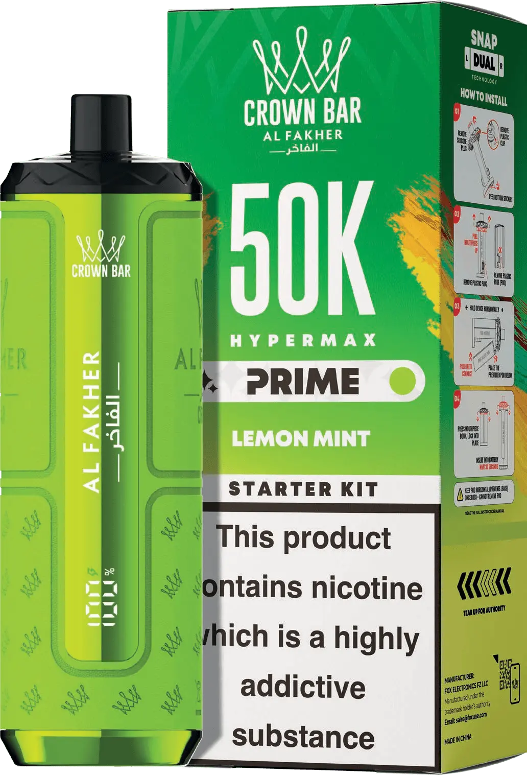 Al Fakher 50K Hypermax Prime Starter Kit (50,000 Puff)