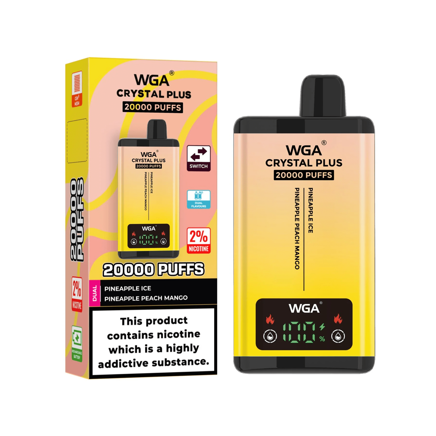 WGA Crystal Plus Switch 20000 Puffs Disposable Vape