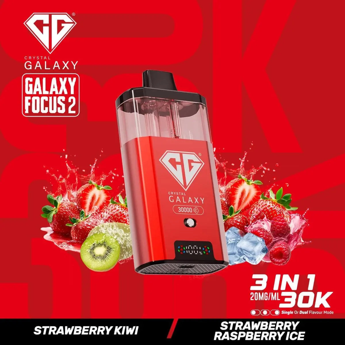 Box of 5 Crystal Galaxy Focus 2 30k 100% Authentic Vape At Door