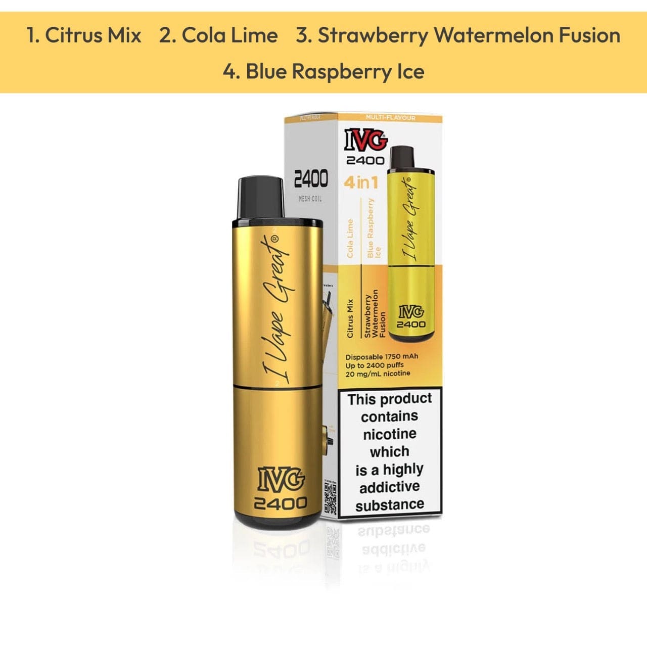 Ivg 4 in 1 2400 Puffs Summer Edition