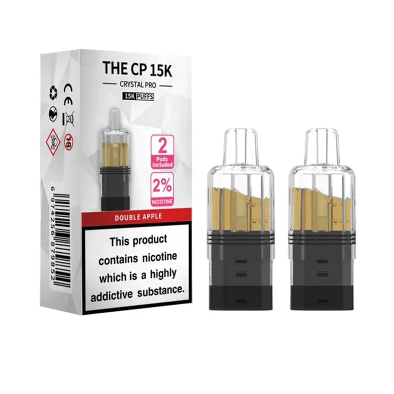 Crystal Pro CP 15K Replacement Refill Pods | 2% Nicotine, Mesh Coil & 25 Flavours Vape At Door