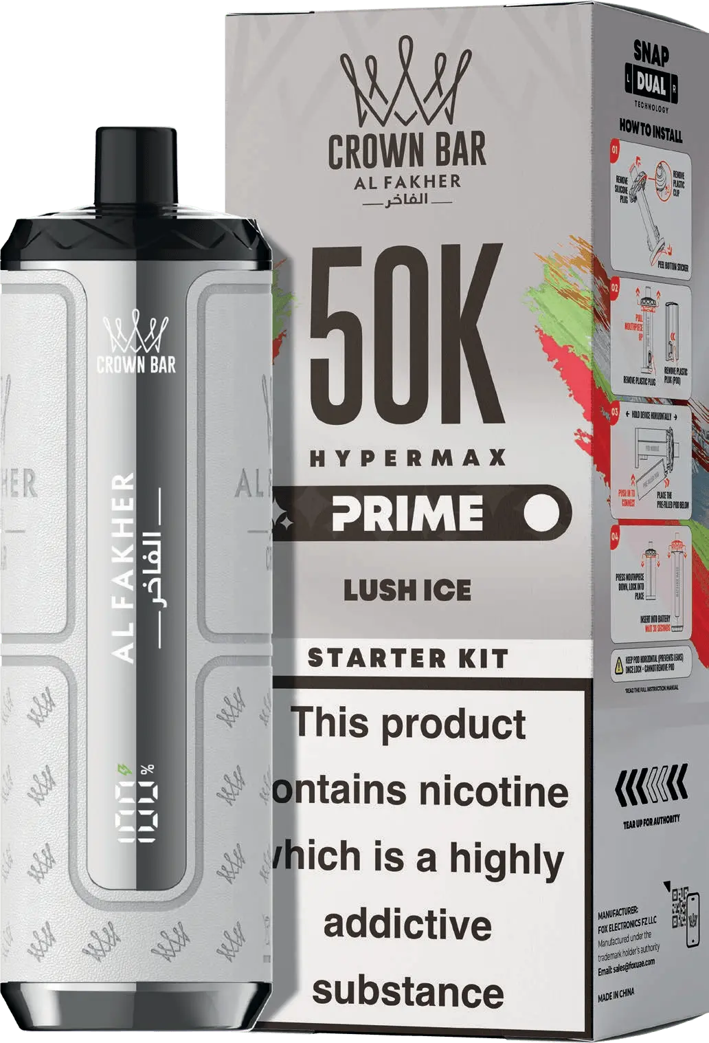Al Fakher 50K Hypermax Prime Starter Kit (50,000 Puff)