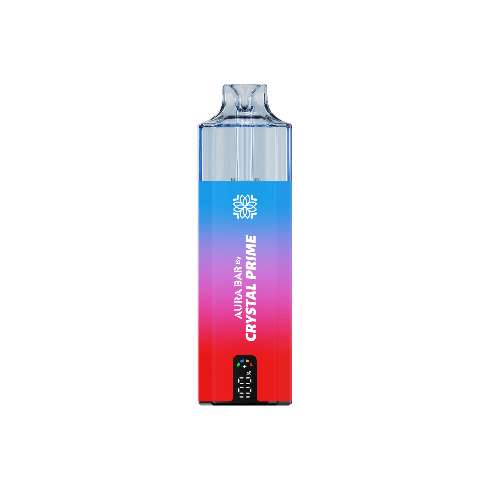 Three colorful Crystal Prime Aura Bar 10k Prefilled Pod Kits with pricing and discount information on a white background.