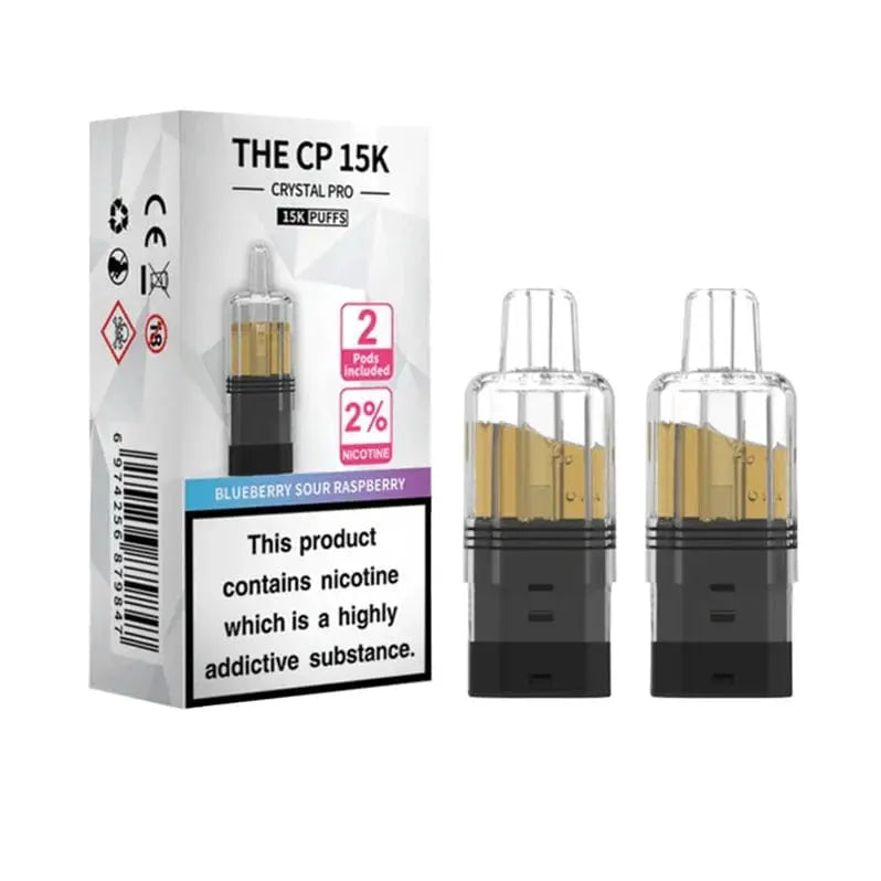 Crystal Pro CP 15K Replacement Refill Pods | 2% Nicotine, Mesh Coil & 25 Flavours Vape At Door
