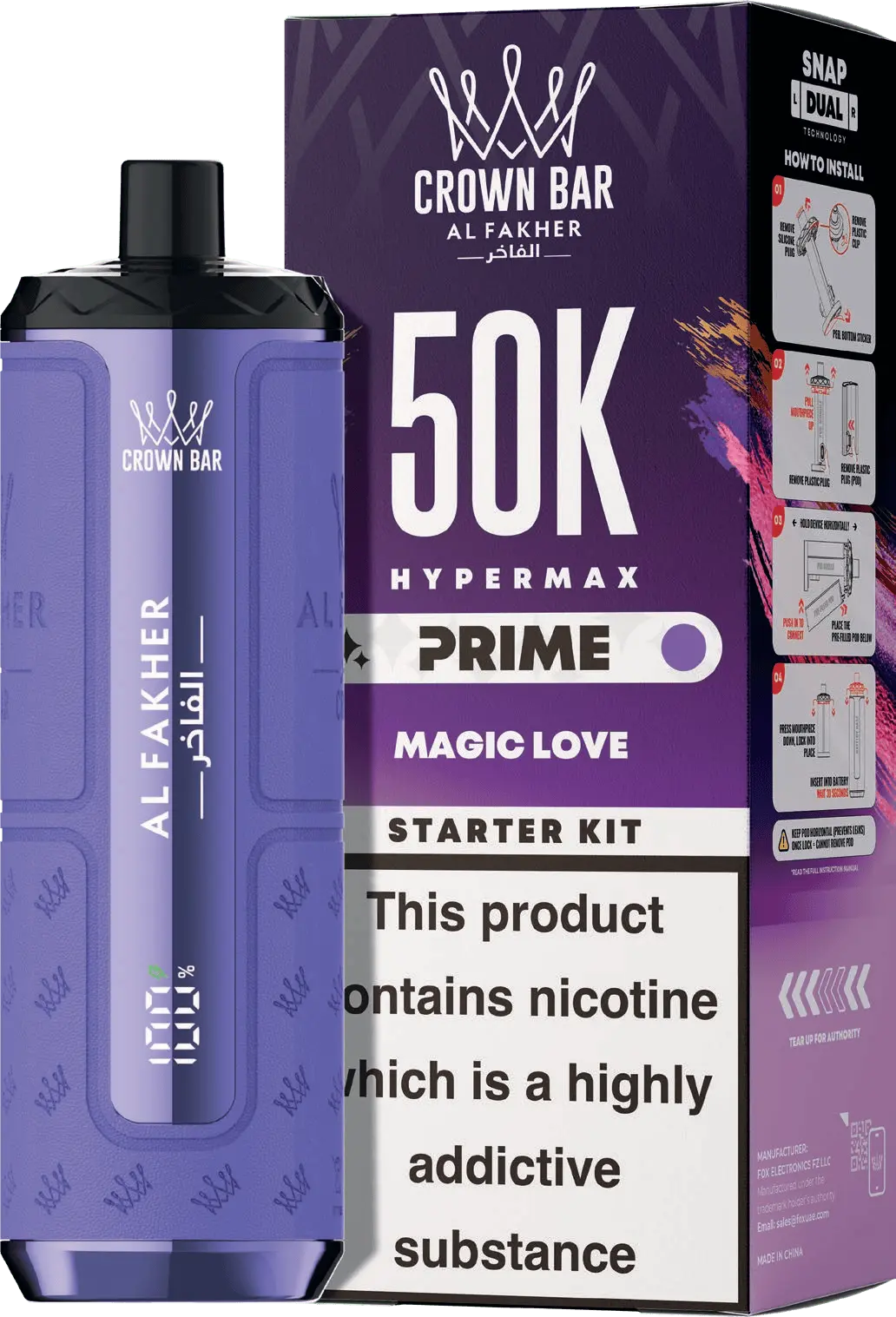 Al Fakher 50K Hypermax Prime Starter Kit (50,000 Puff)
