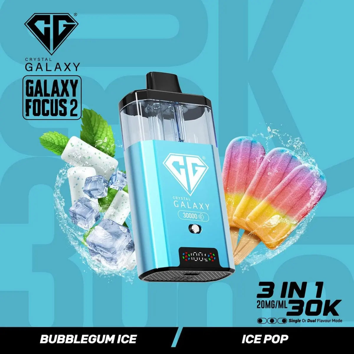 Box of 5 Crystal Galaxy Focus 2 30k 100% Authentic Vape At Door