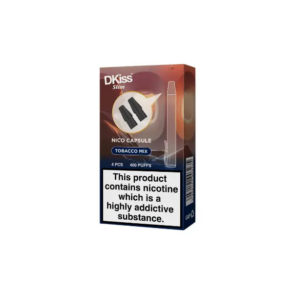 Dkiss Slim Nicotine Capsule 20mg (400+ Puffs) Vape At Door