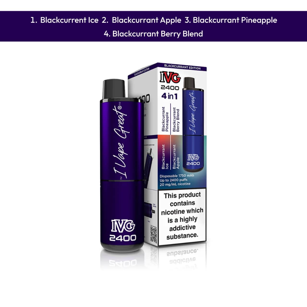 Ivg 4 in 1 2400 Puffs Blackcurrant Edition 