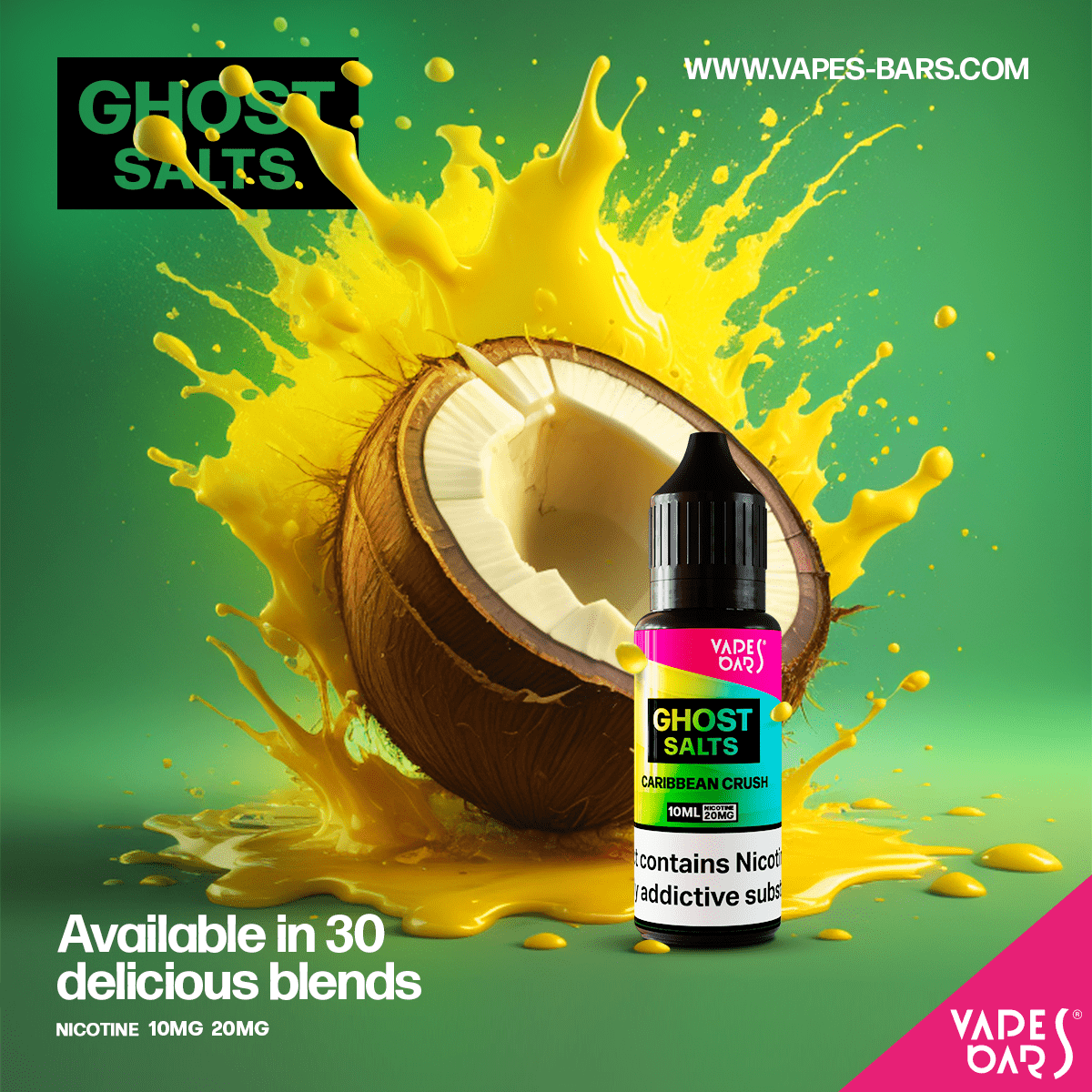 Ghost salts e liquid In Caribbean Crush