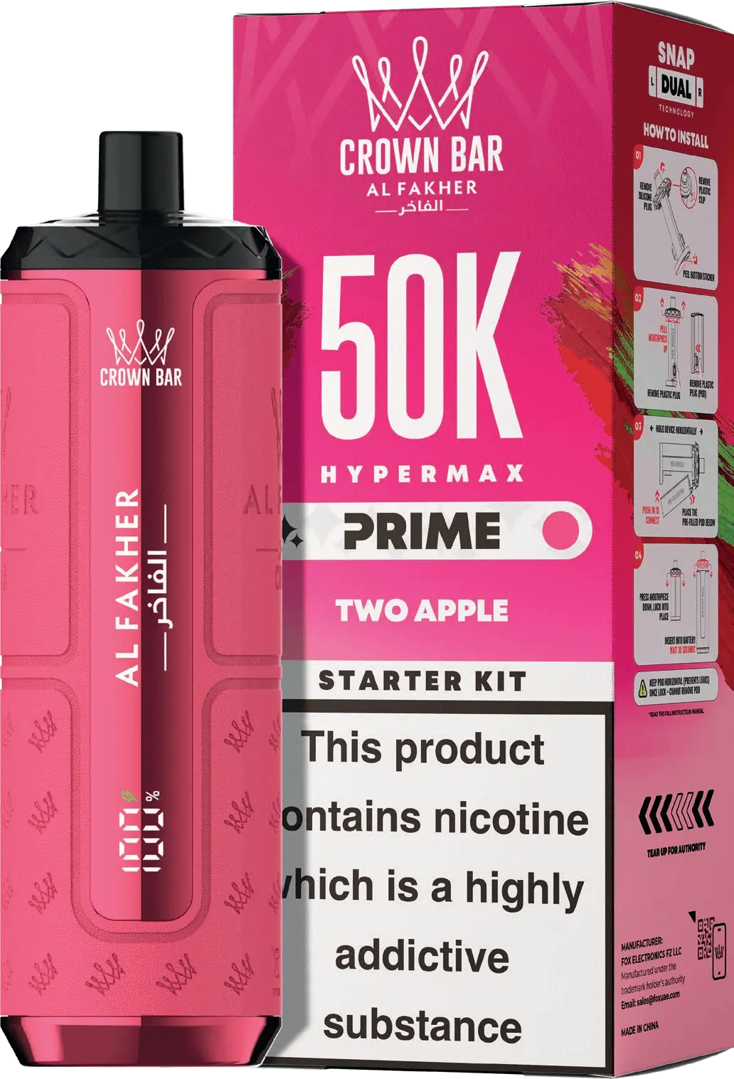 Al Fakher 50K Hypermax Prime Starter Kit (50,000 Puff)