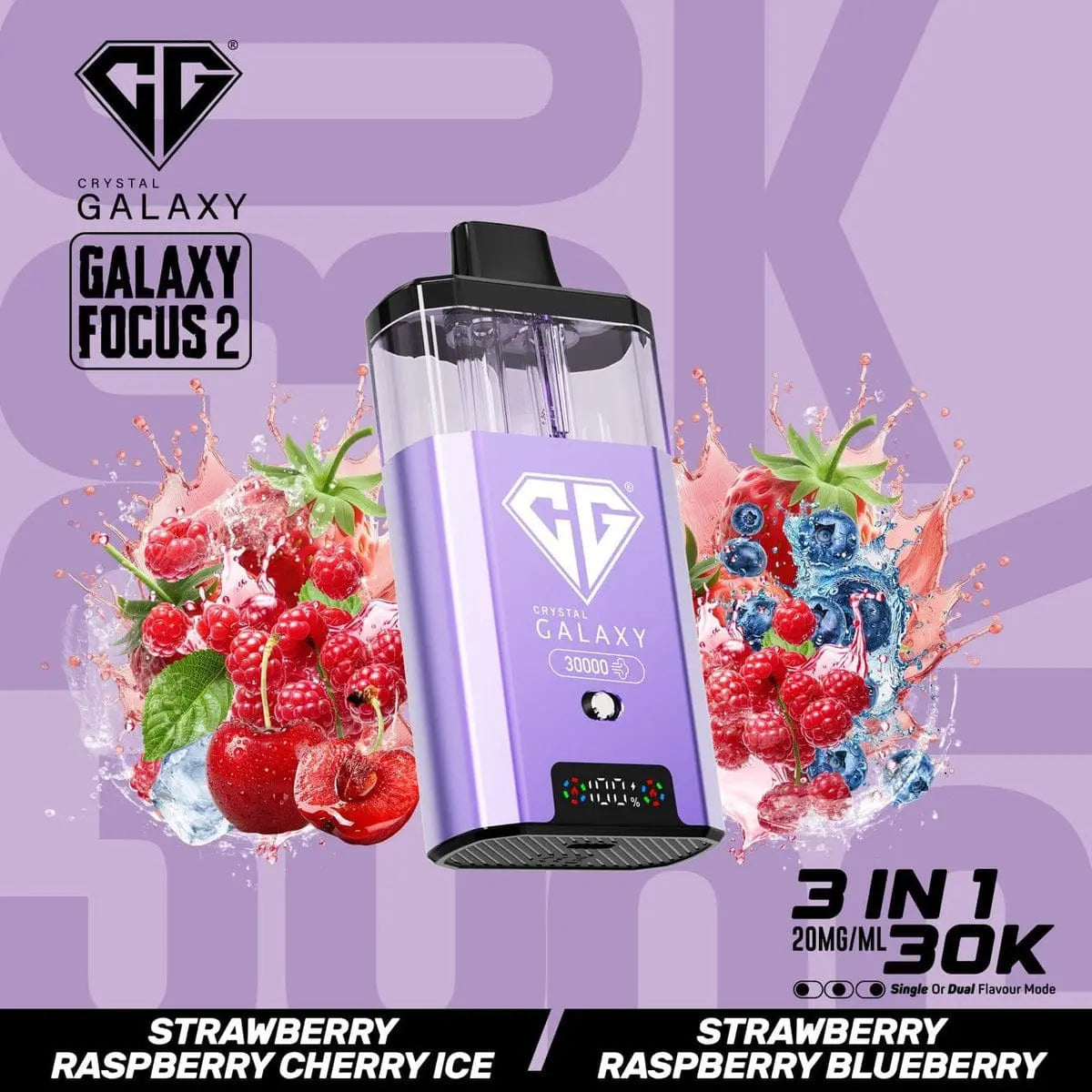 Box of 5 Crystal Galaxy Focus 2 30k 100% Authentic Vape At Door