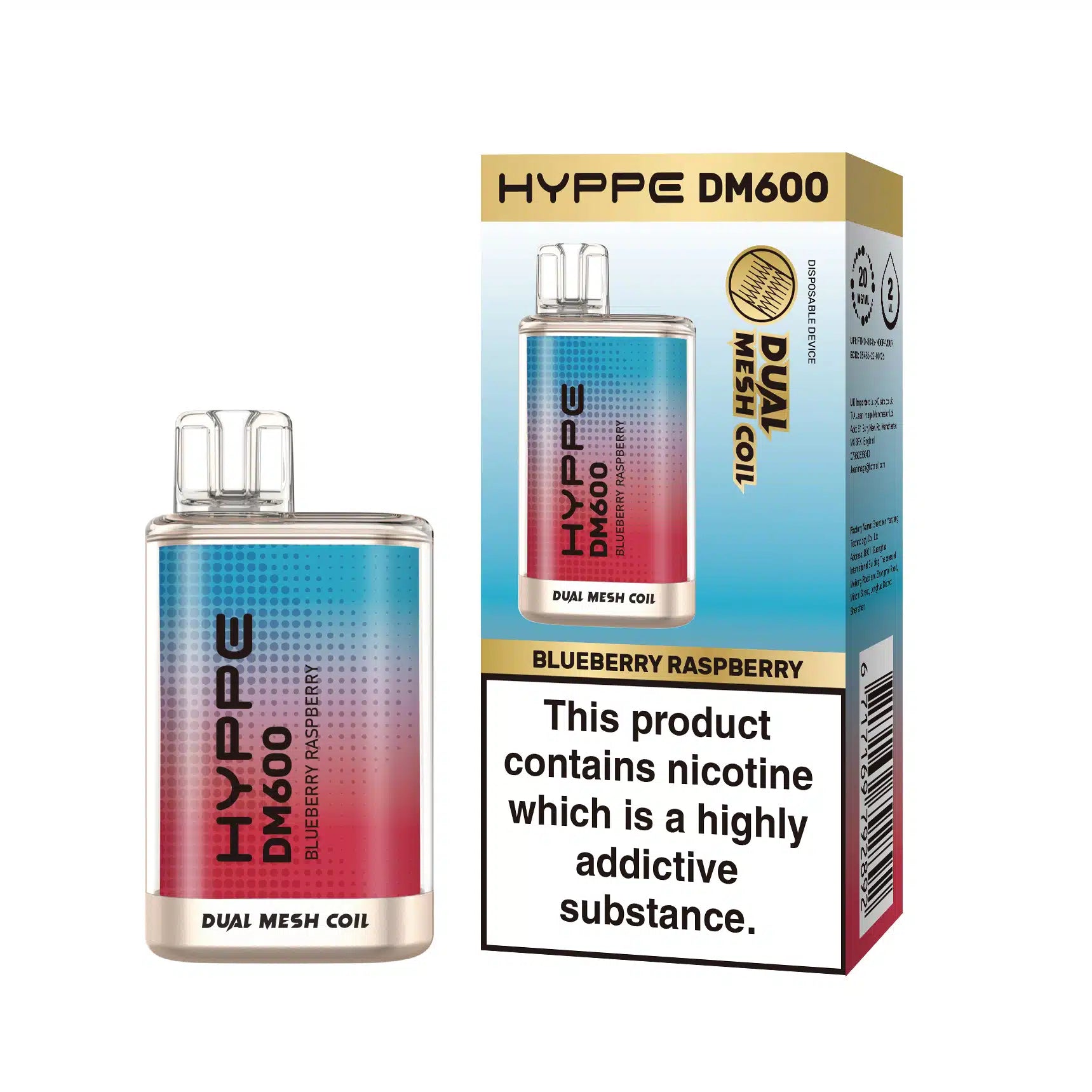 Hyppe DM 600 Disposable Vape 2%