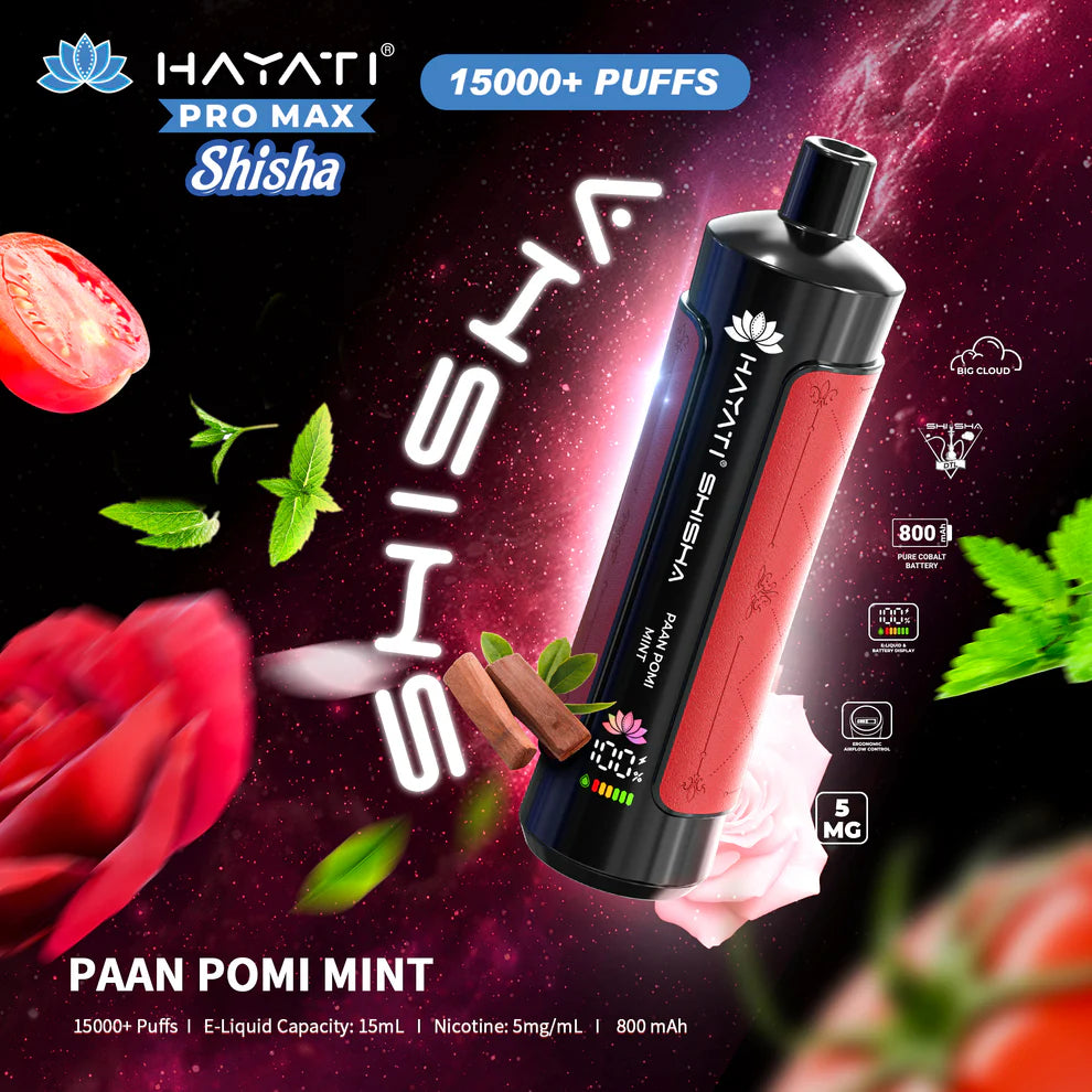 Hayati Pro Max Shisha 15000 Puffs Disposable Vape 5mg