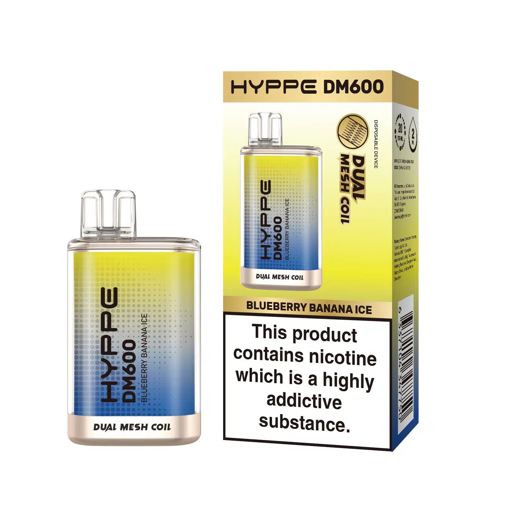 Hyppe DM 600 Disposable Vape 2%