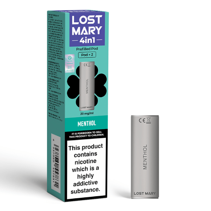 Lost Mary 4 in 1 Replacement Pods Menthol