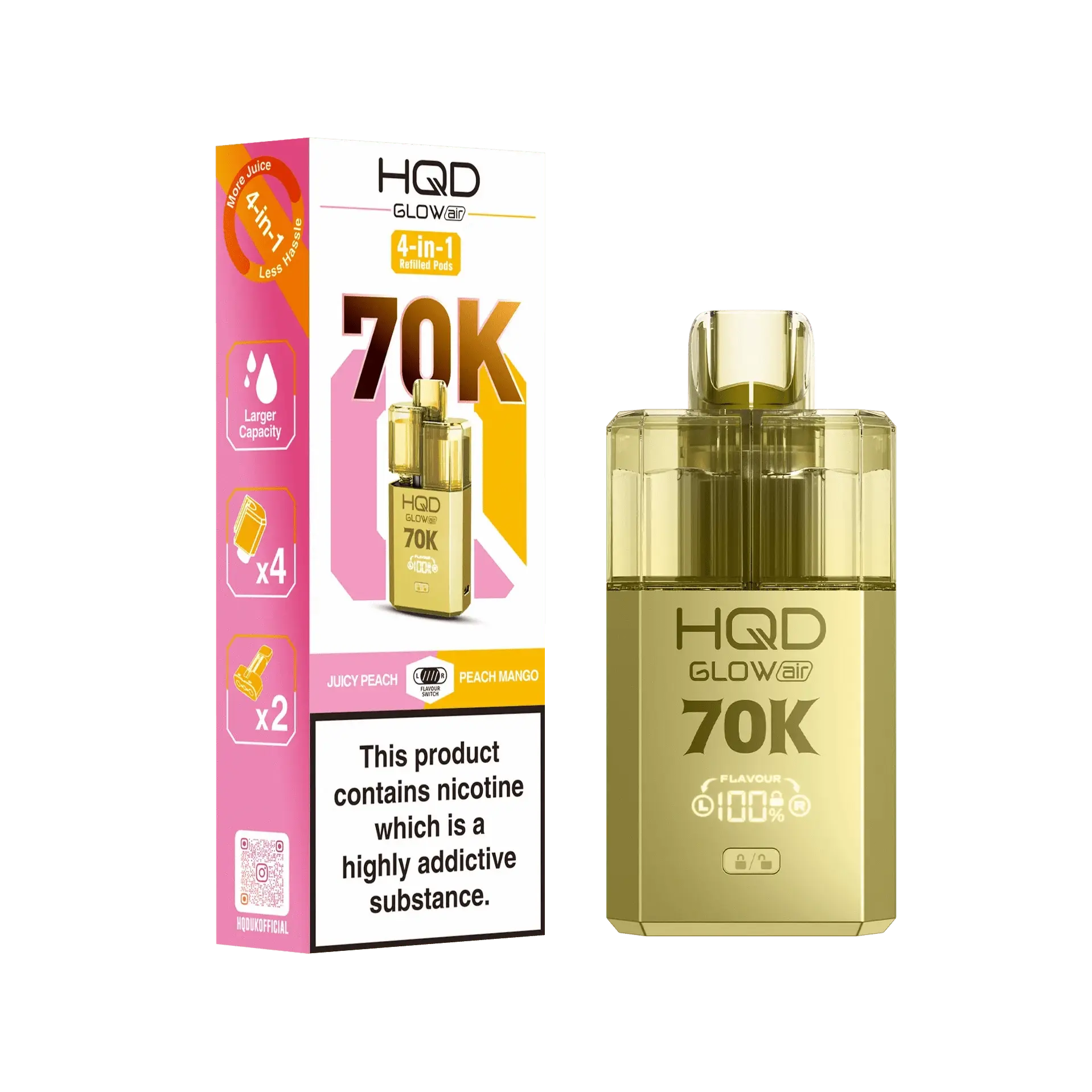 HQD Glow Air 70K Review (2025): Price, Puff Count, Specs & Stock in the UK HQD Glow Air 70K Review (2025): Price, Puff Count, Specs & Stock in the UK
