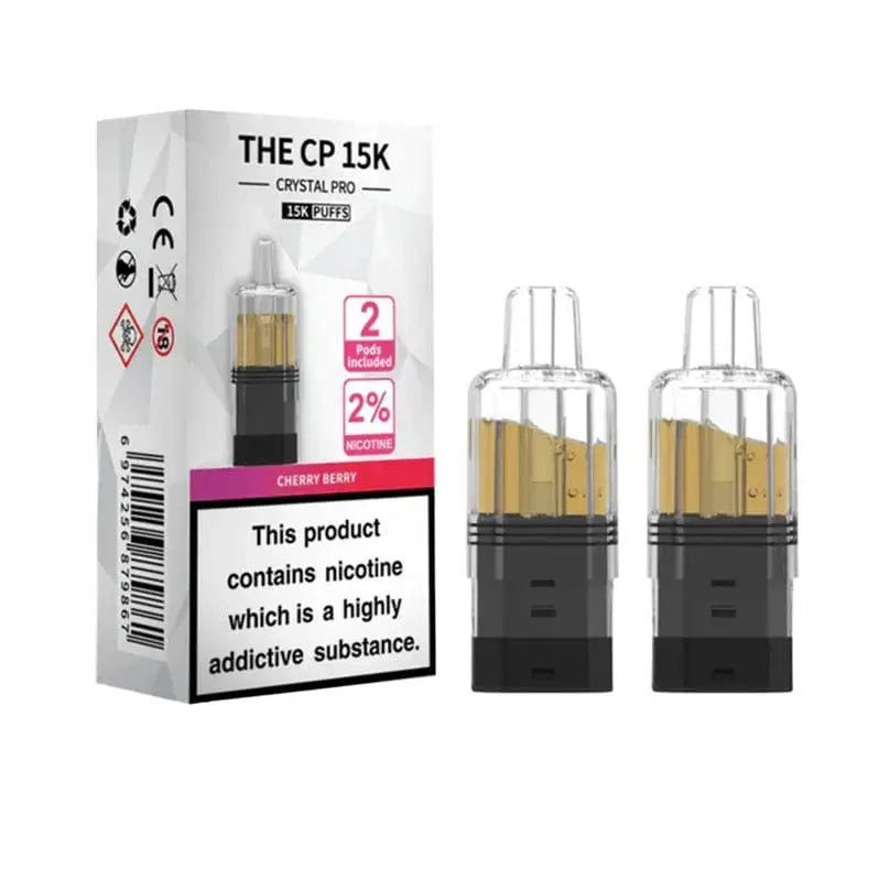 Crystal Pro CP 15K Replacement Refill Pods | 2% Nicotine, Mesh Coil & 25 Flavours Vape At Door