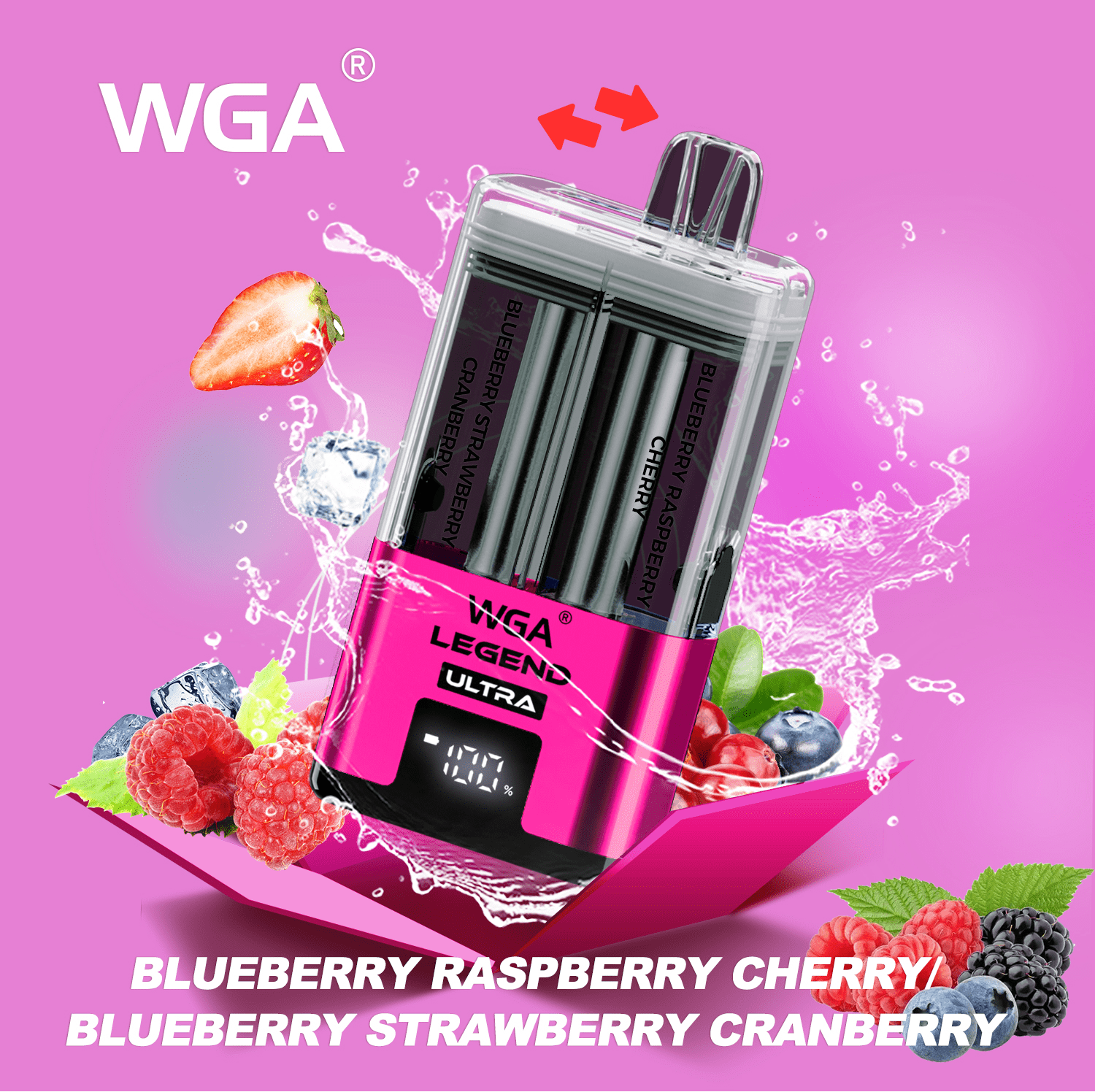 wga legend ultra BLUEBERRY-RASPBERRY-CHERRY-BLUEBERRY-STRAWBERRY-CRANBERR