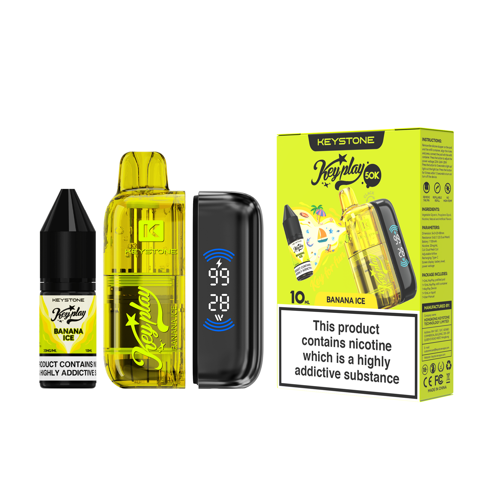 Keystone Keyplay 50K Refillable Pod Vape Kit (50,000 Puffs)