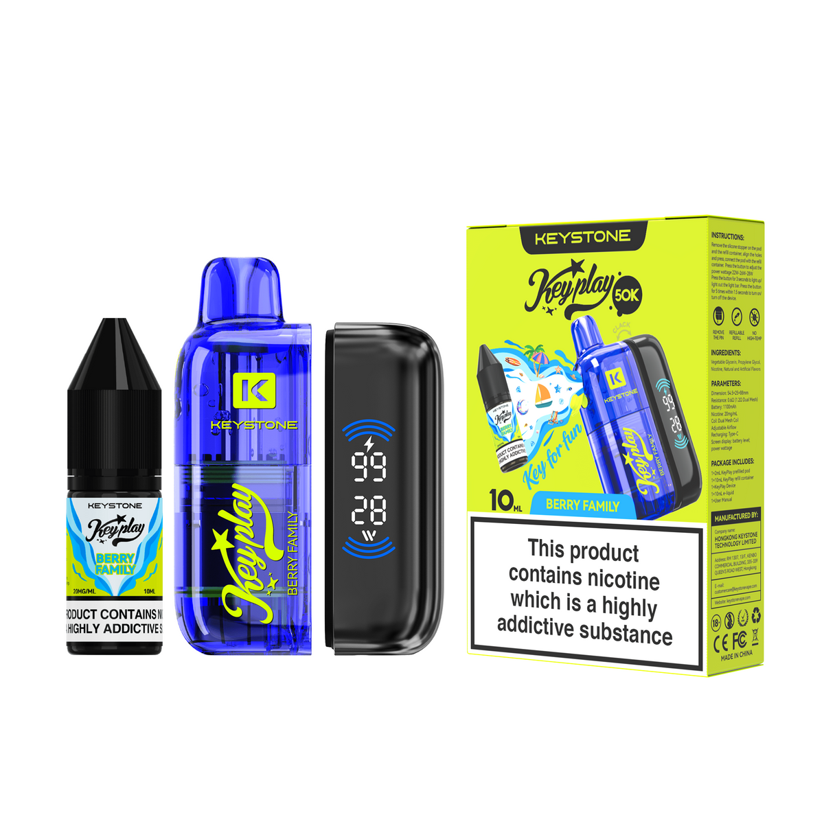 Keystone Keyplay 50K Refillable Pod Vape Kit (50,000 Puffs)
