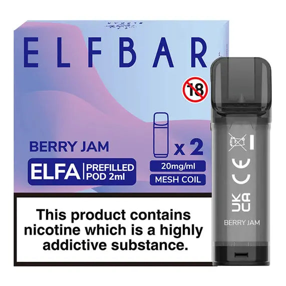 Elf Bar ELFA Pre-Filled E Liquid Pods Nic Salt 2ML 20MG - Vape At Door Elf Bar ELFA Pre-Filled E Liquid Pods Nic Salt 2ML 20MG - Vape At Door