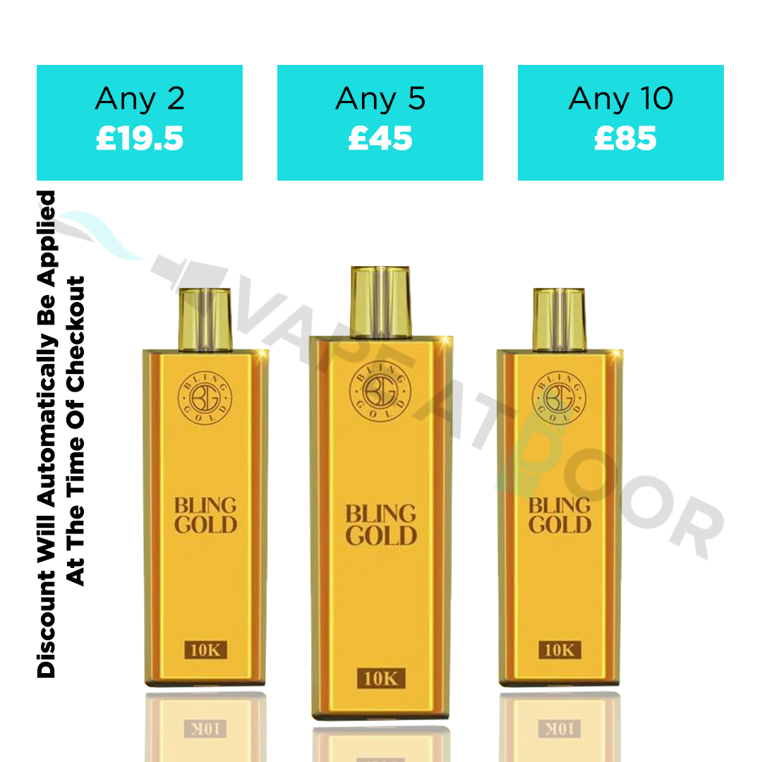 Bling Gold 10K Vape Multi Buy Bundle Deals At Vape At Door UK