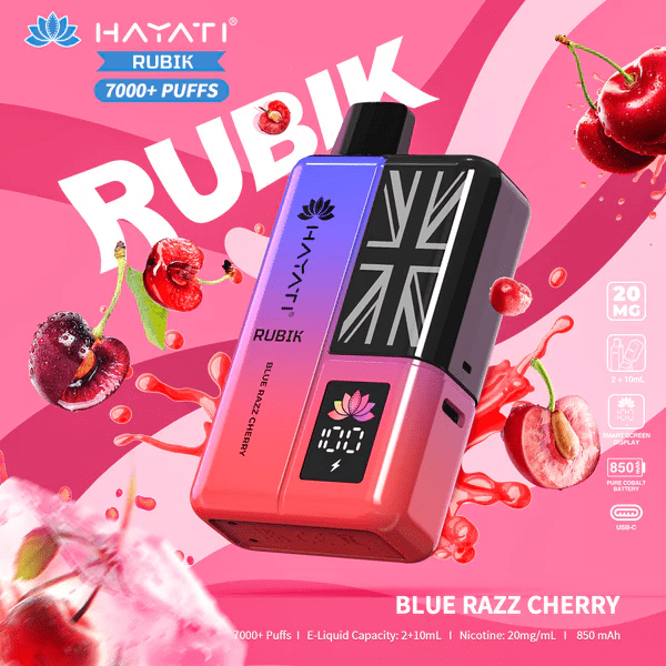 Hayati Rubik 7000 Puffs Blue Razz Cherry 