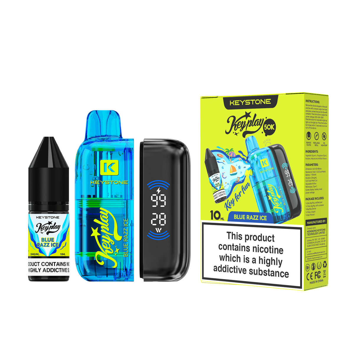 Keystone Keyplay 50K Refillable Pod Vape Kit (50,000 Puffs)