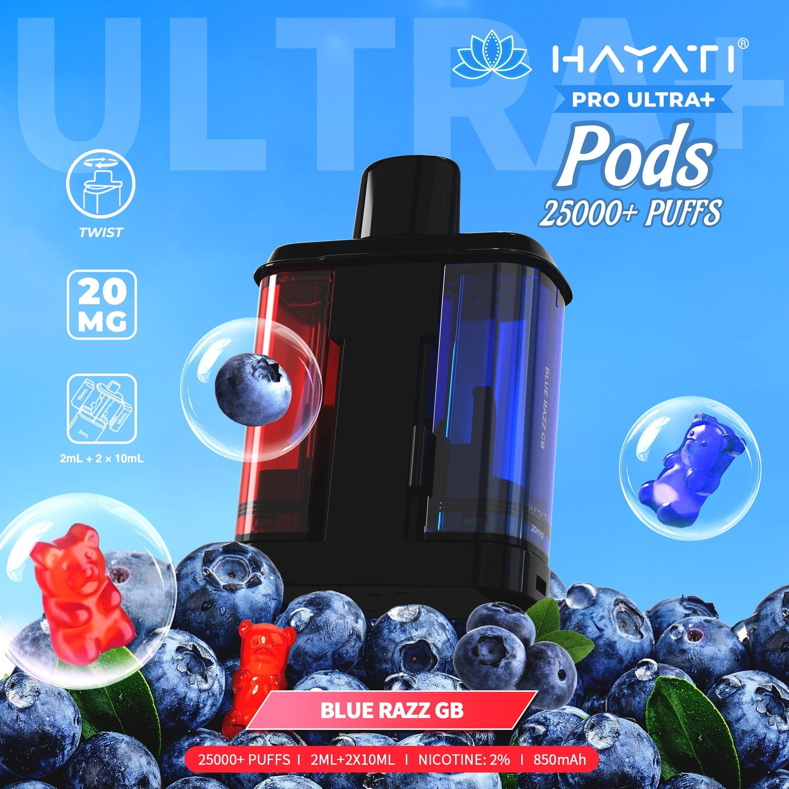 Hayati Pro Ultra Plus 25000 Replacement Prefilled Pods
