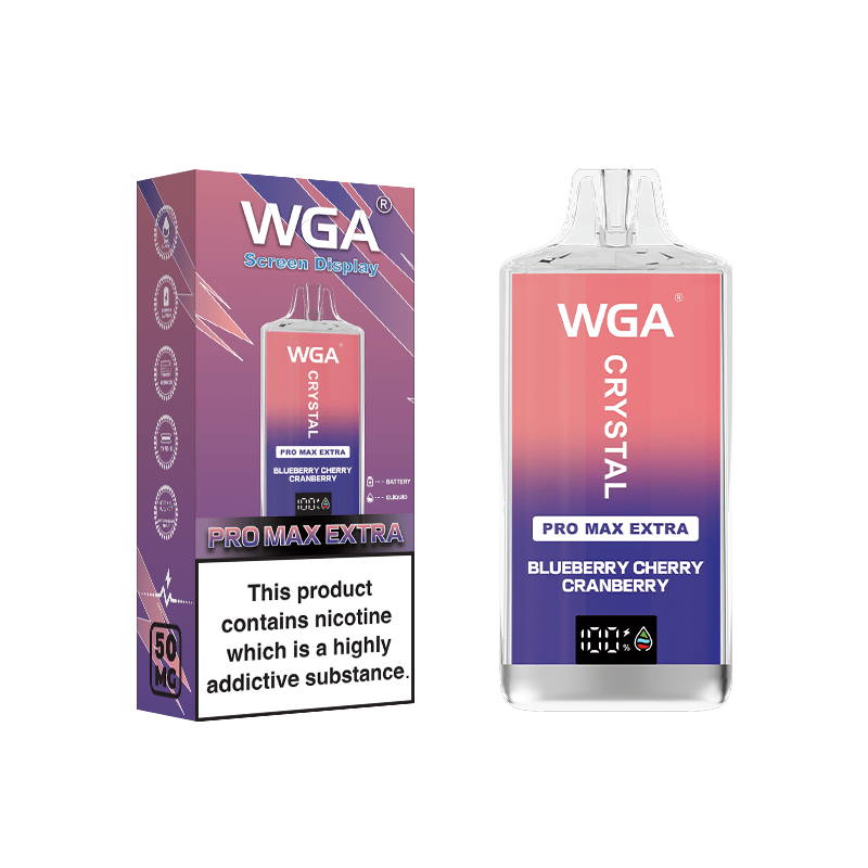 WGA Crystal Pro Max Extra 15000 Puffs Blueberry Cherry Cranberry Flavour