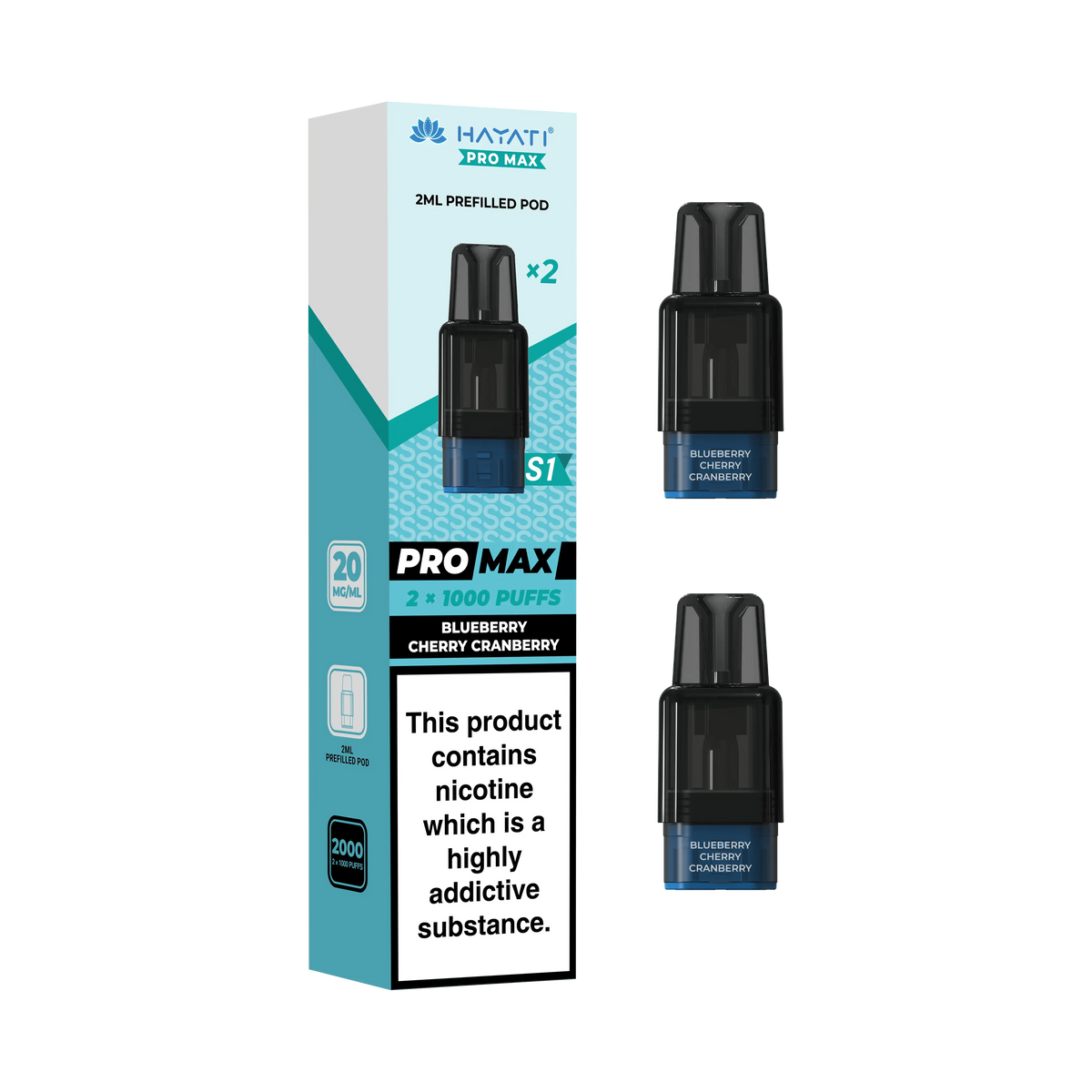Hayati Pro Max S1 Replacement Refill Pods Vape At Door
