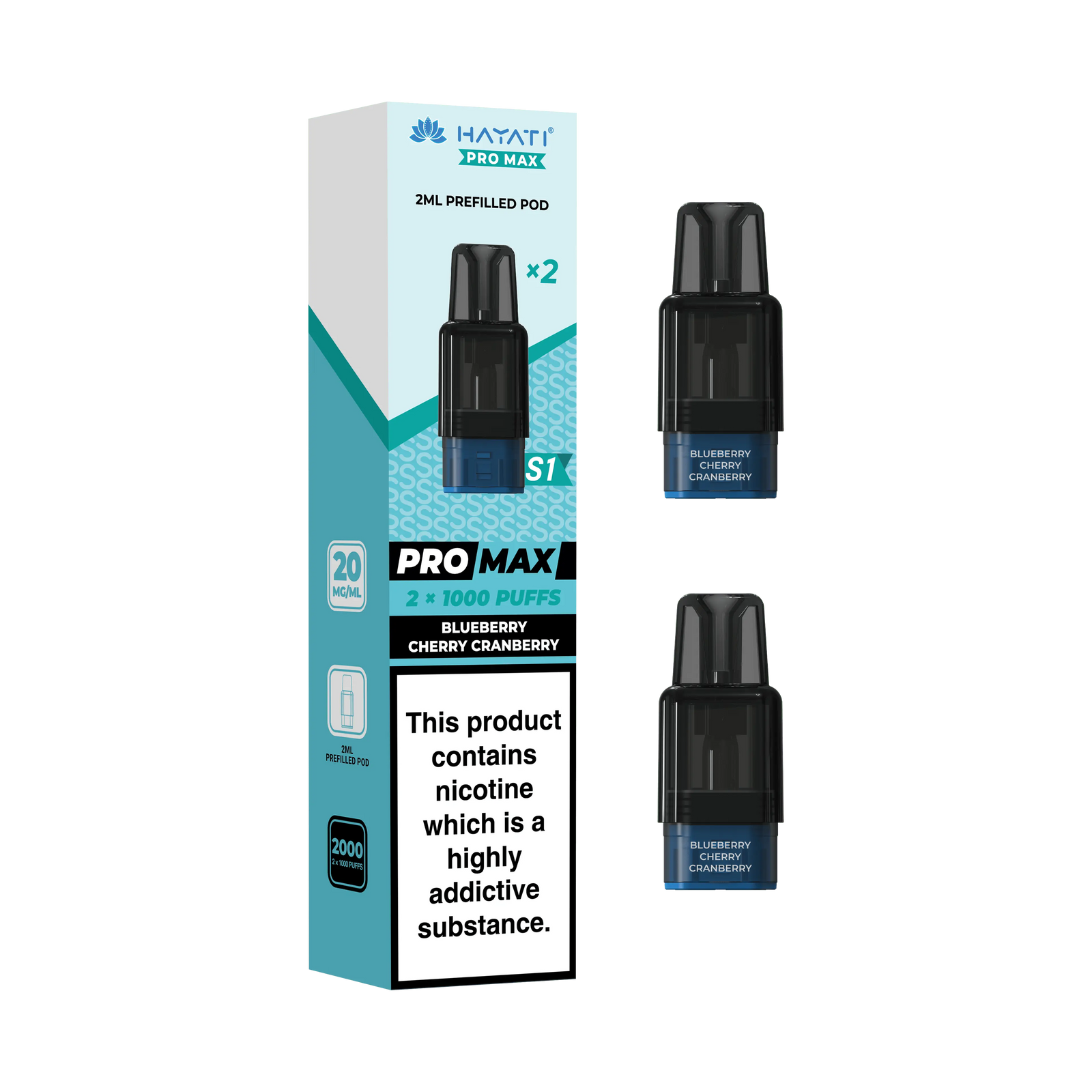 Hayati Pro Max S1 Replacement Refill Pods Vape At Door