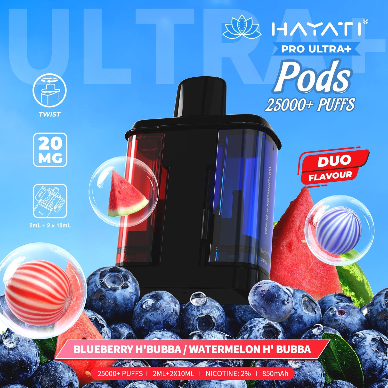 Hayati Pro Ultra Plus 25000 Replacement Prefilled Pods