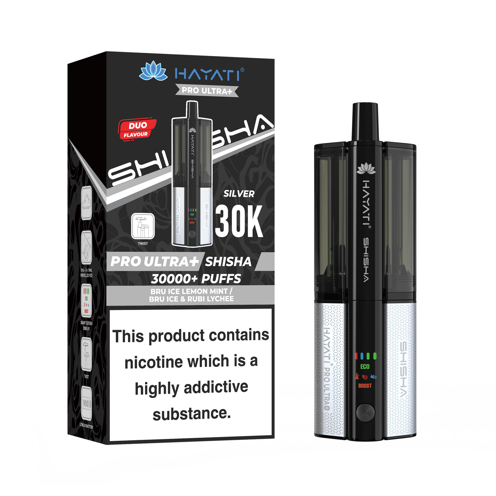 Hayati Pro Ultra Plus Shisha 30k Puffs Prefilled Pod Kit