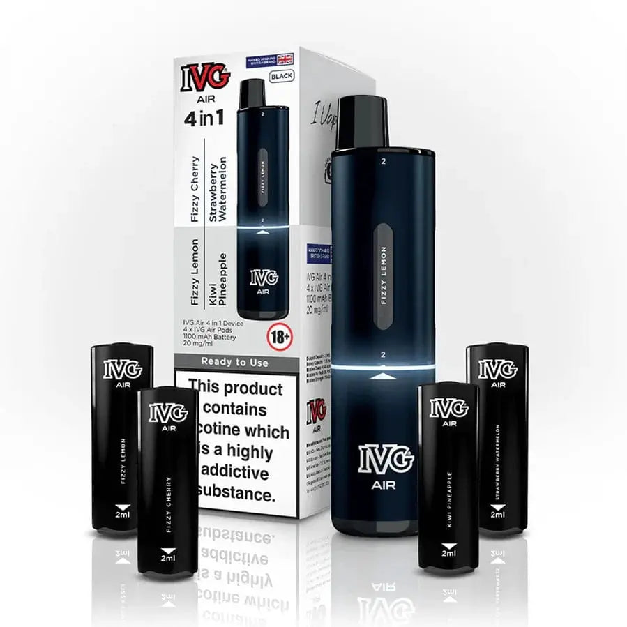 IVG Rechargeable Air 4 in 1 Pod Kit for 8.99 Only IVG Rechargeable Air 4 in 1 Pod Kit for 8.99 Only