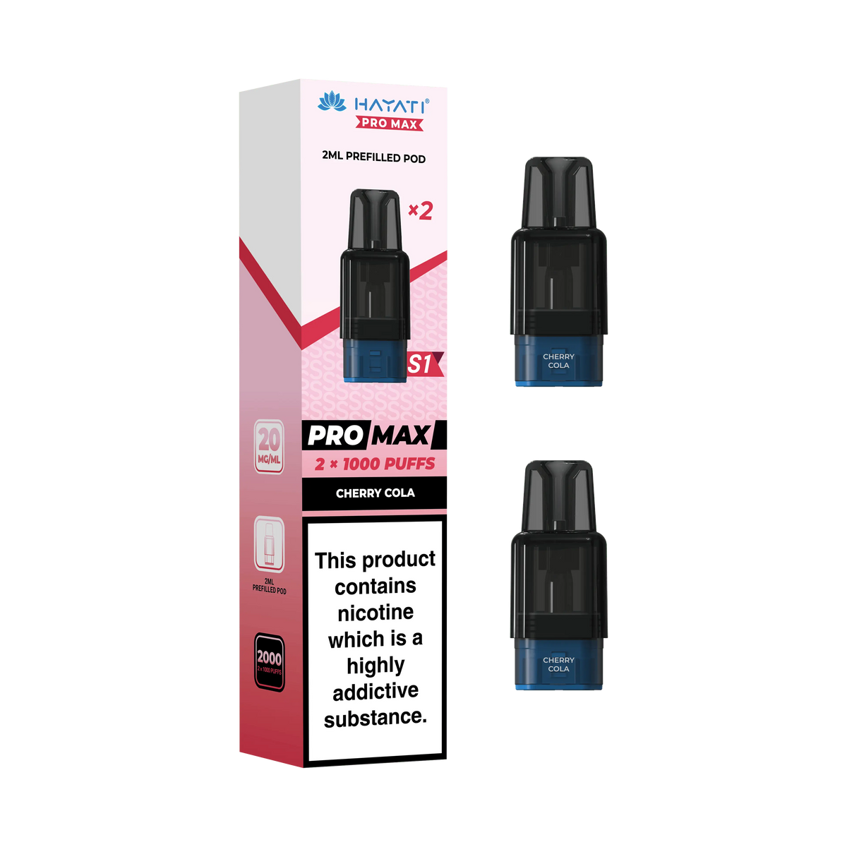 Hayati Pro Max S1 Replacement Refill Pods Vape At Door
