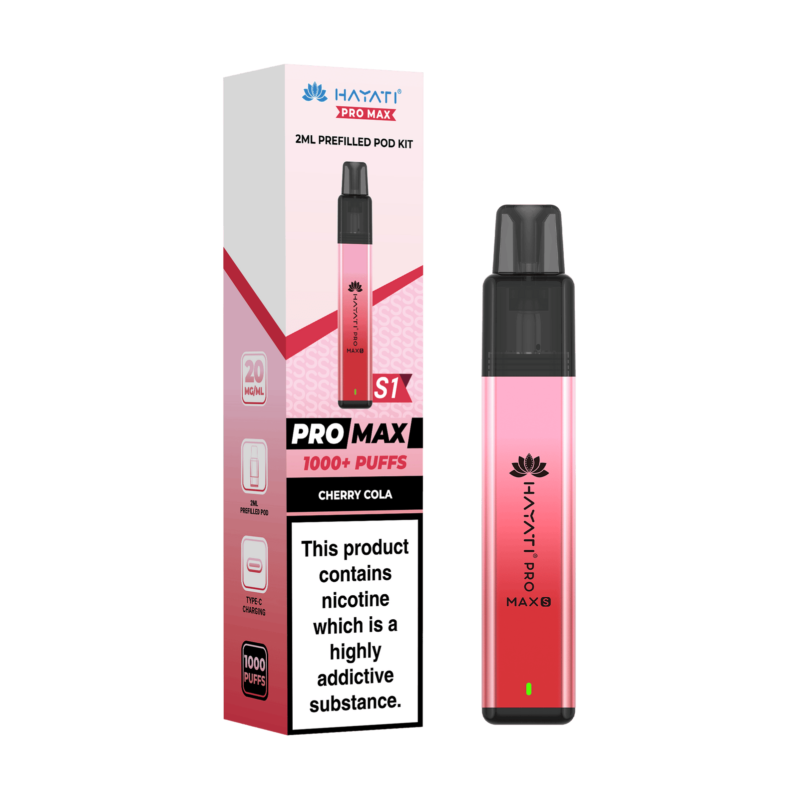 Hayati Pro Max S1 1000 Puff Prefilled Pod Kit