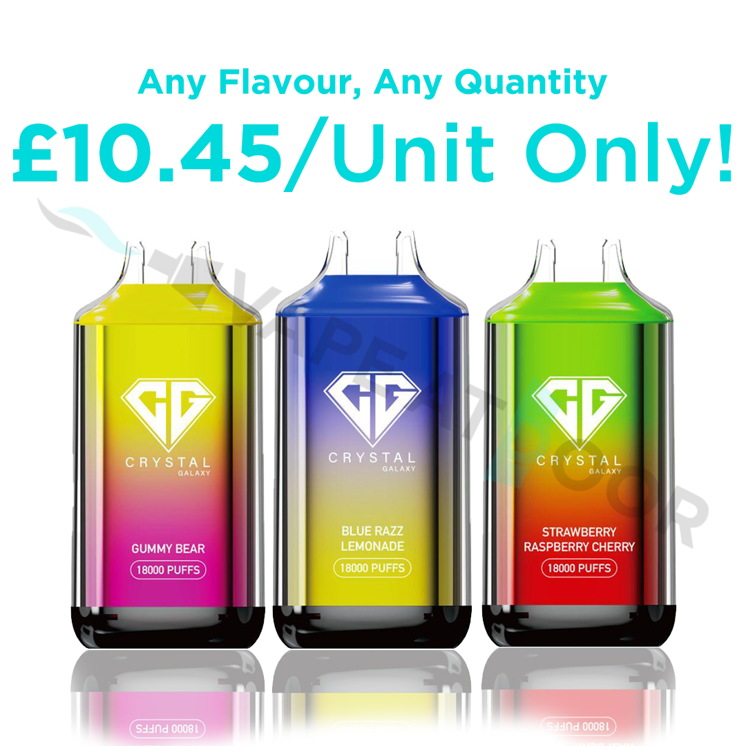 Crystal Galaxy 18000 Puffs Disposable Vape Any Flavour, Any Quantity £10.45/Unit Only!