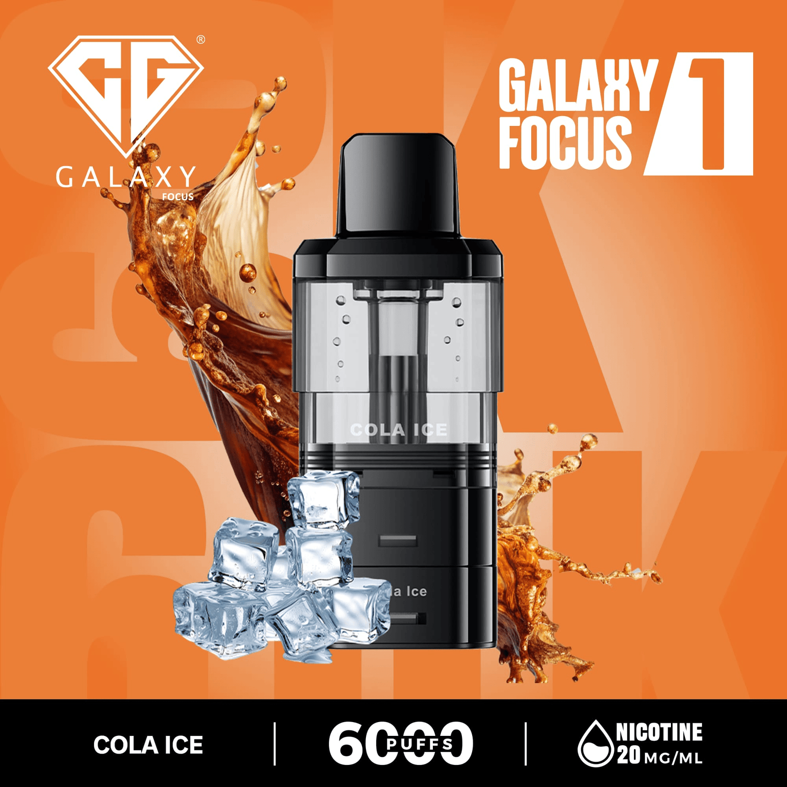 Crystal Galaxy Focus 1 6000 Puffs Prefilled Replacement Pods