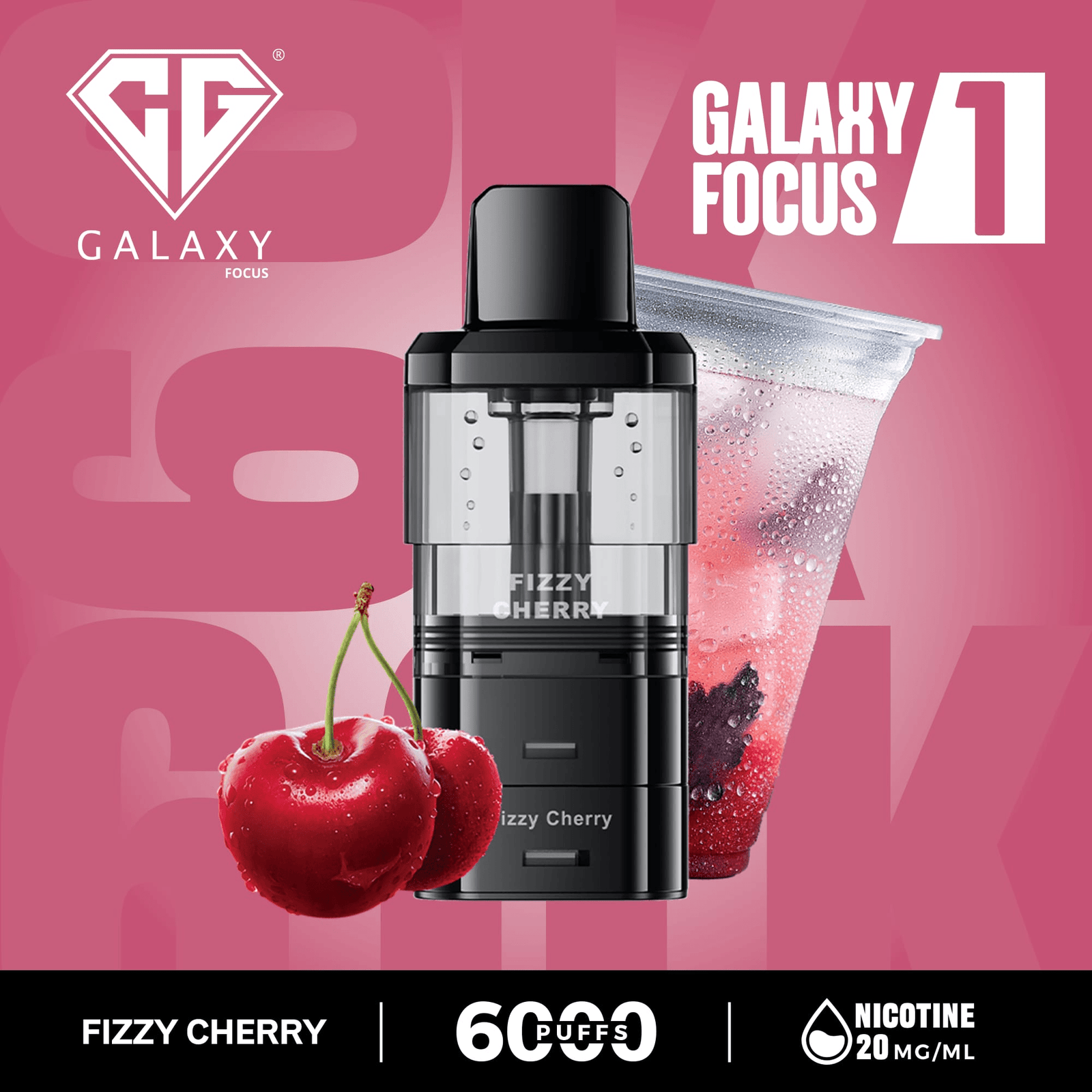 Crystal Galaxy Focus 1 6000 Puffs Prefilled Replacement Pods
