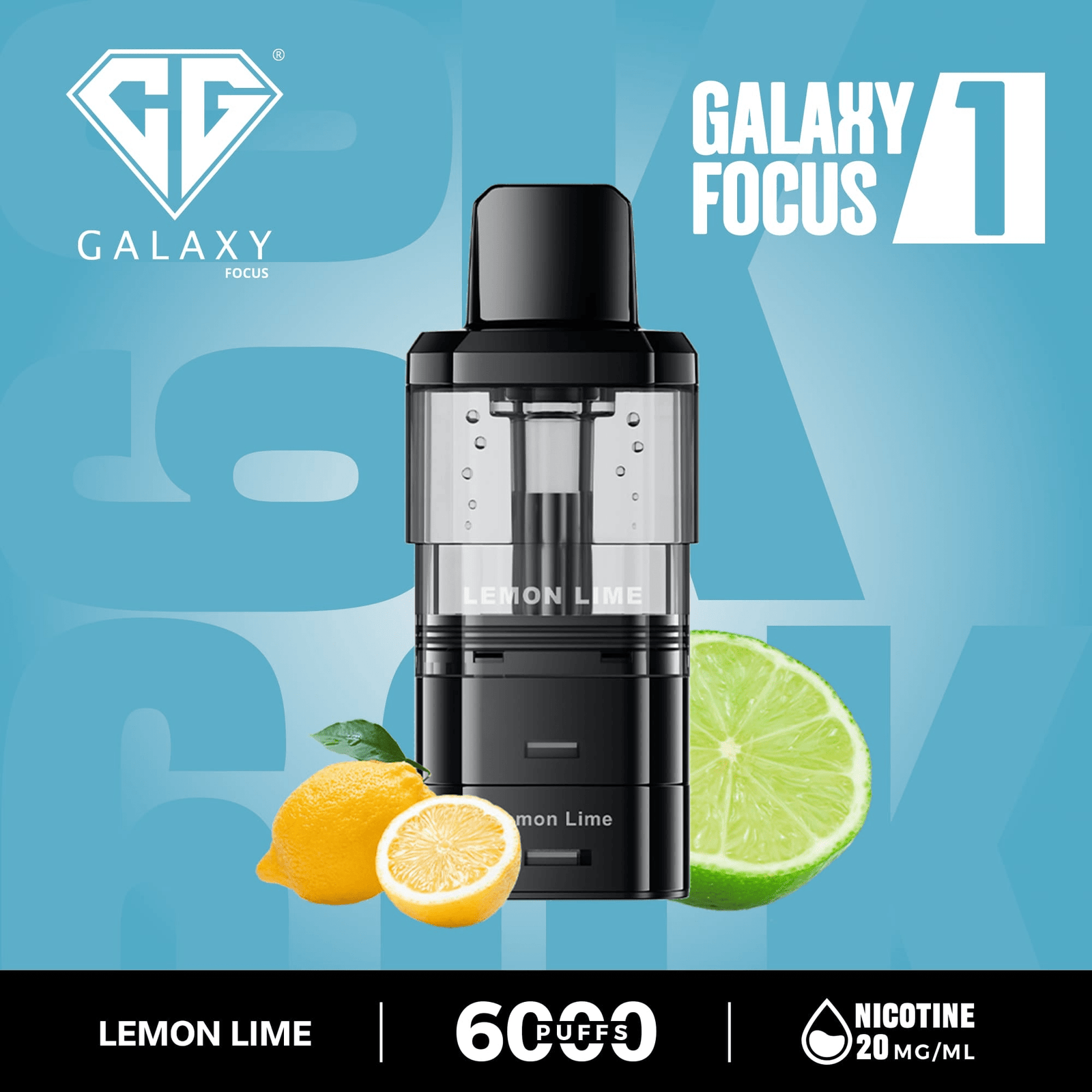 Crystal Galaxy Focus 1 6000 Puffs Prefilled Replacement Pods
