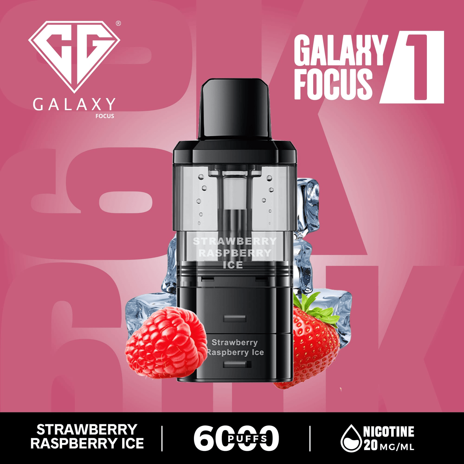 Crystal Galaxy Focus 1 6000 Puffs Prefilled Replacement Pods