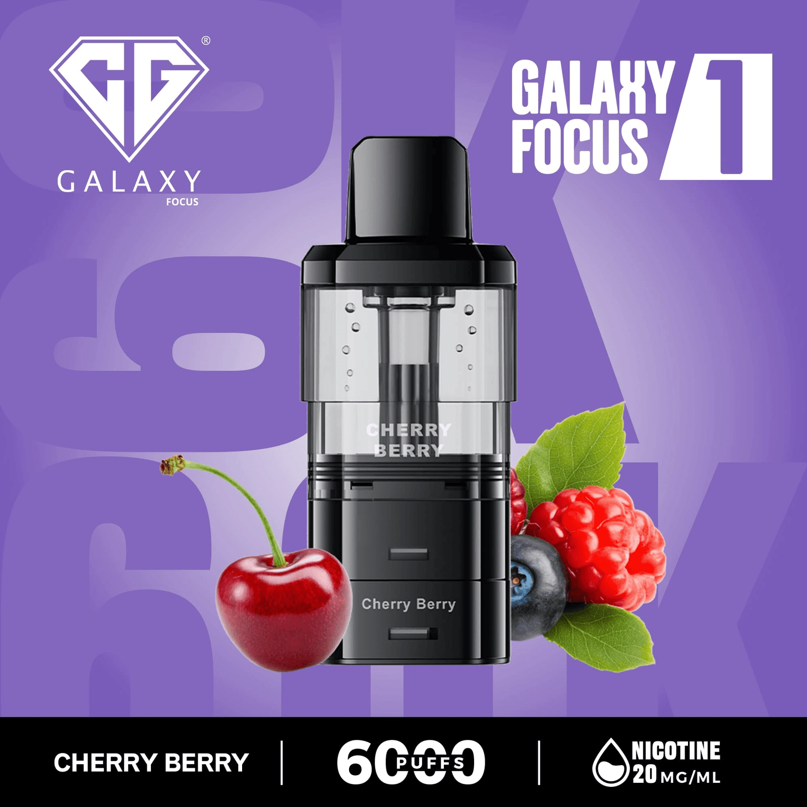 Crystal Galaxy Focus 1 6000 Puffs Prefilled Replacement Pods